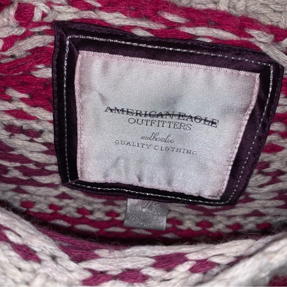 Like New American Eagle Hand Woven Knit Sweater Snowflake Size XS - Picture 3 of 5